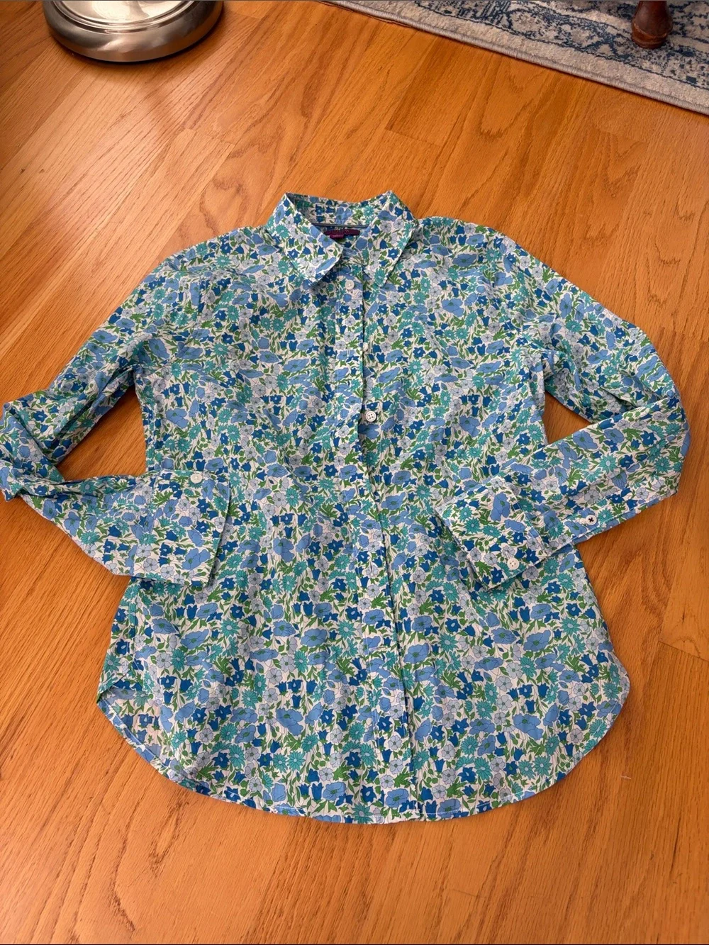 J. Crew Slim-fit Button Up Shirt in Liberty® Poppy and Daisy Fabric Size 2 BQ860